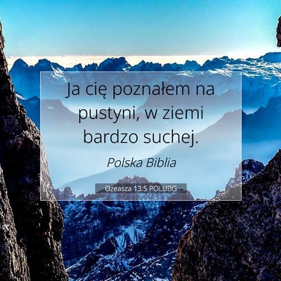 Ozeasza 13:5 POLUBG Obraz Wersetu Biblijnego