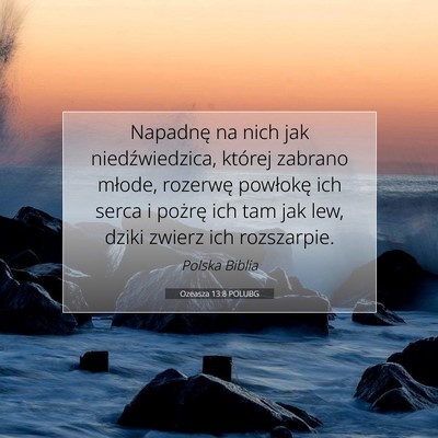 Ozeasza 13:8 POLUBG Obraz Wersetu Biblijnego