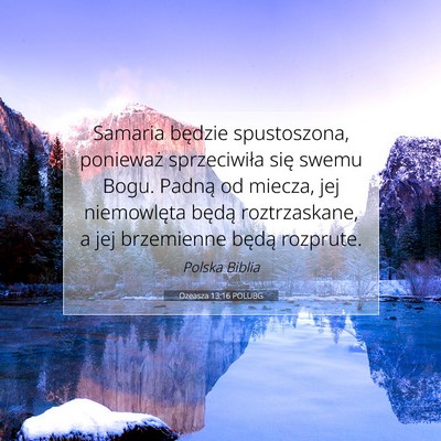 Ozeasza 13:16 POLUBG Obraz Wersetu Biblijnego