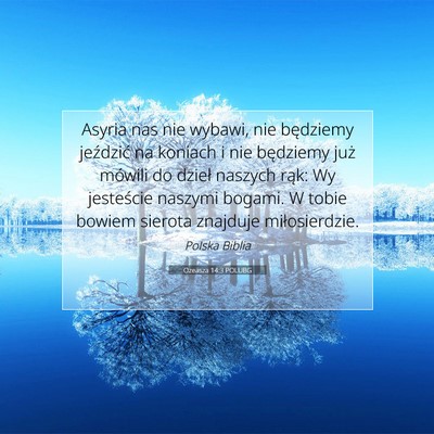 Ozeasza 14:3 POLUBG Obraz Wersetu Biblijnego