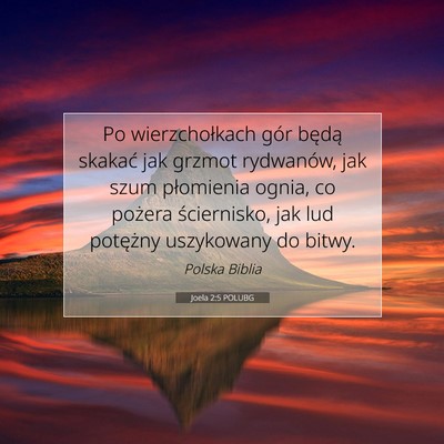 Joela 2:5 POLUBG Obraz Wersetu Biblijnego