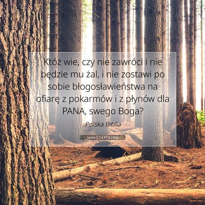 Joela 2:14 POLUBG Obraz Wersetu Biblijnego