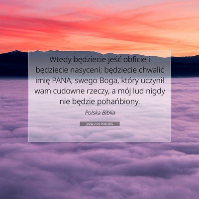 Joela 2:26 POLUBG Obraz Wersetu Biblijnego