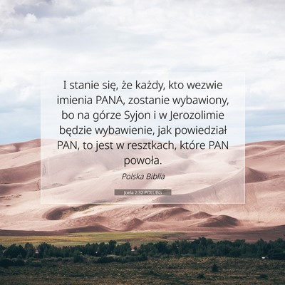 Joela 2:32 POLUBG Obraz Wersetu Biblijnego