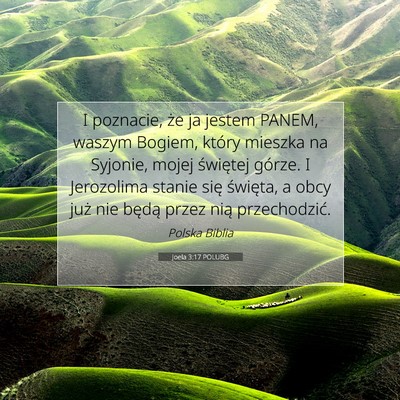 Joela 3:17 POLUBG Obraz Wersetu Biblijnego