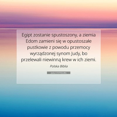 Joela 3:19 POLUBG Obraz Wersetu Biblijnego