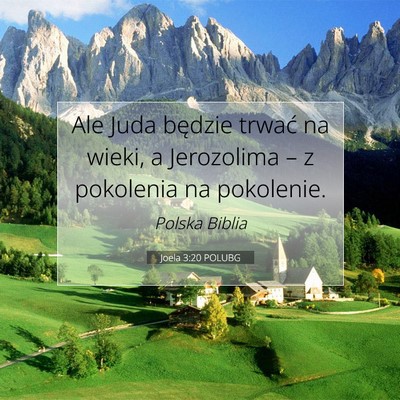 Joela 3:20 POLUBG Obraz Wersetu Biblijnego