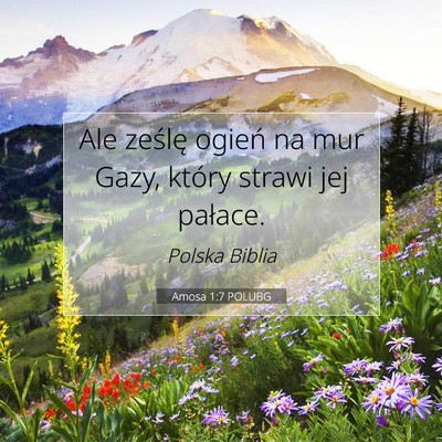 Amosa 1:7 POLUBG Obraz Wersetu Biblijnego