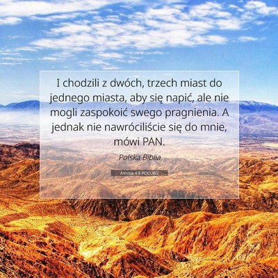 Amosa 4:8 POLUBG Obraz Wersetu Biblijnego