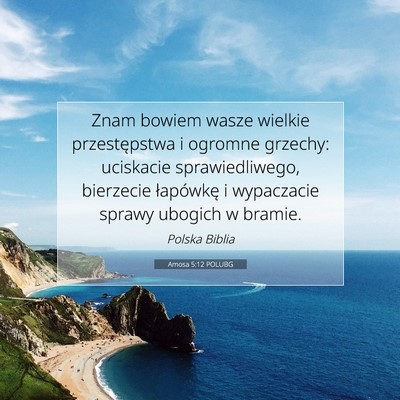 Amosa 5:12 POLUBG Obraz Wersetu Biblijnego