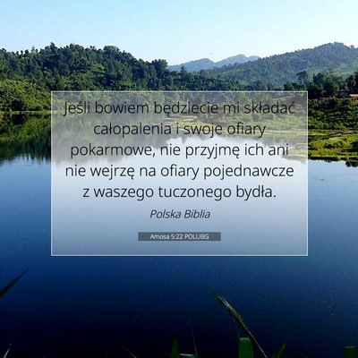 Amosa 5:22 POLUBG Obraz Wersetu Biblijnego