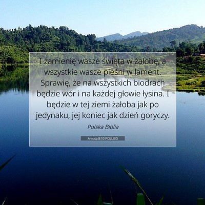 Amosa 8:10 POLUBG Obraz Wersetu Biblijnego