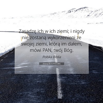 Amosa 9:15 POLUBG Obraz Wersetu Biblijnego