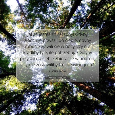 Abdiasza 1:5 POLUBG Obraz Wersetu Biblijnego