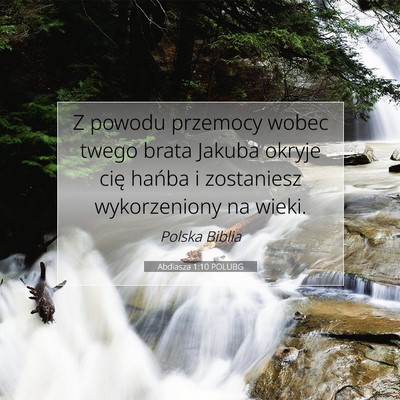 Abdiasza 1:10 POLUBG Obraz Wersetu Biblijnego