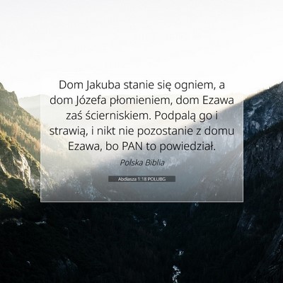 Abdiasza 1:18 POLUBG Obraz Wersetu Biblijnego