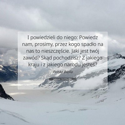 Jonasza 1:8 Werset Biblijny Wyjaśniony