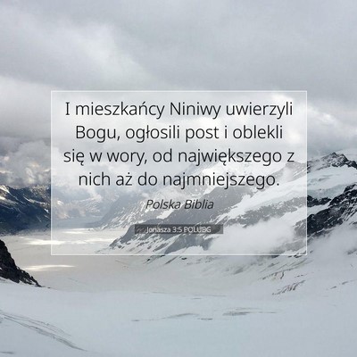 Jonasza 3:5 POLUBG Obraz Wersetu Biblijnego