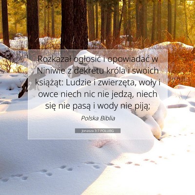 Jonasza 3:7 POLUBG Obraz Wersetu Biblijnego