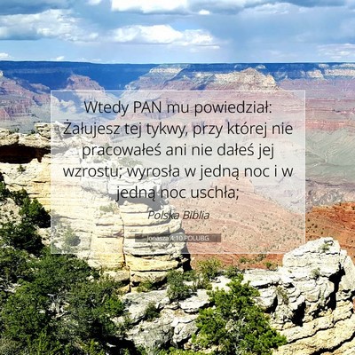 Jonasza 4:10 POLUBG Obraz Wersetu Biblijnego