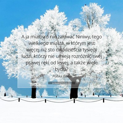 Jonasza 4:11 POLUBG Obraz Wersetu Biblijnego