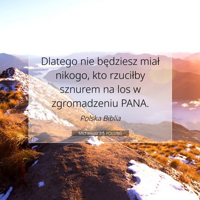 Micheasza 2:5 POLUBG Obraz Wersetu Biblijnego