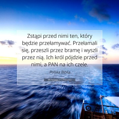 Micheasza 2:13 POLUBG Obraz Wersetu Biblijnego