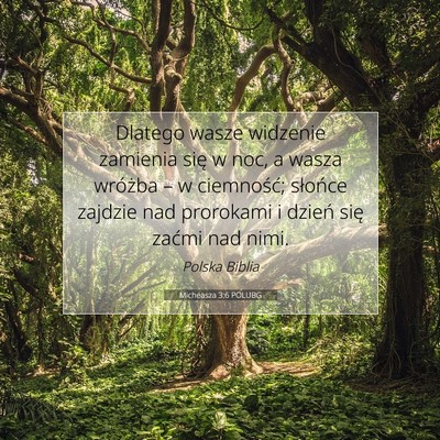 Micheasza 3:6 POLUBG Obraz Wersetu Biblijnego