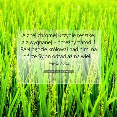 Micheasza 4:7 POLUBG Obraz Wersetu Biblijnego