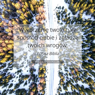 Micheasza 5:14 POLUBG Obraz Wersetu Biblijnego