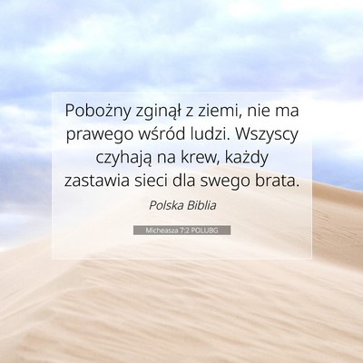 Micheasza 7:2 POLUBG Obraz Wersetu Biblijnego