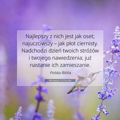 Micheasza 7:4 POLUBG Obraz Wersetu Biblijnego