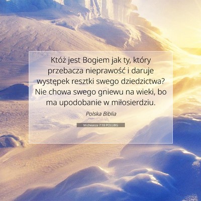 Micheasza 7:18 POLUBG Obraz Wersetu Biblijnego