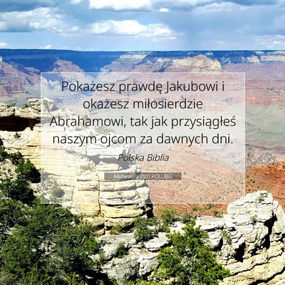 Micheasza 7:20 POLUBG Obraz Wersetu Biblijnego