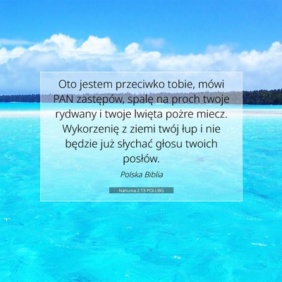 Nahuma 2:13 POLUBG Obraz Wersetu Biblijnego
