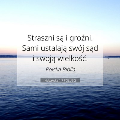 Habakuka 1:7 POLUBG Obraz Wersetu Biblijnego
