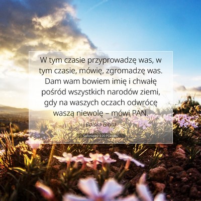 Sofoniasza 3:20 POLUBG Obraz Wersetu Biblijnego