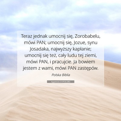 Aggeusza 2:4 POLUBG Obraz Wersetu Biblijnego