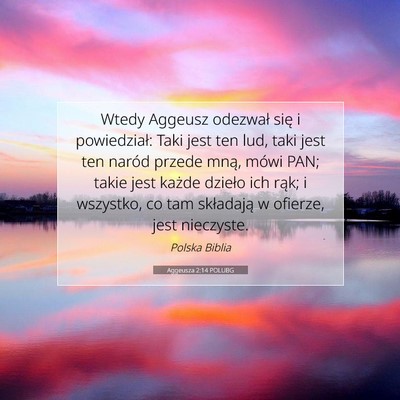 Aggeusza 2:14 POLUBG Obraz Wersetu Biblijnego
