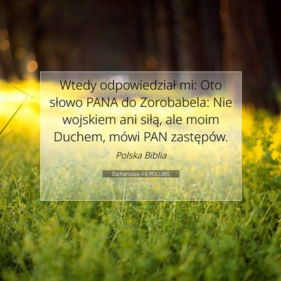 Zachariasza 4:6 POLUBG Obraz Wersetu Biblijnego