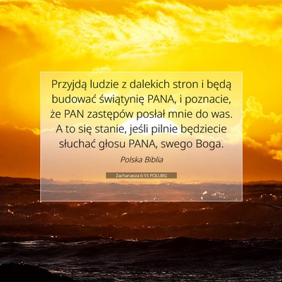 Zachariasza 6:15 POLUBG Obraz Wersetu Biblijnego