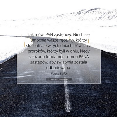 Zachariasza 8:9 POLUBG Obraz Wersetu Biblijnego