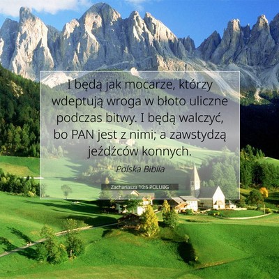 Zachariasza 10:5 POLUBG Obraz Wersetu Biblijnego