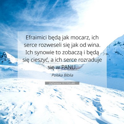 Zachariasza 10:7 POLUBG Obraz Wersetu Biblijnego