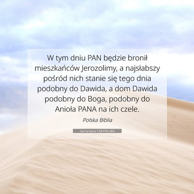 Zachariasza 12:8 POLUBG Obraz Wersetu Biblijnego