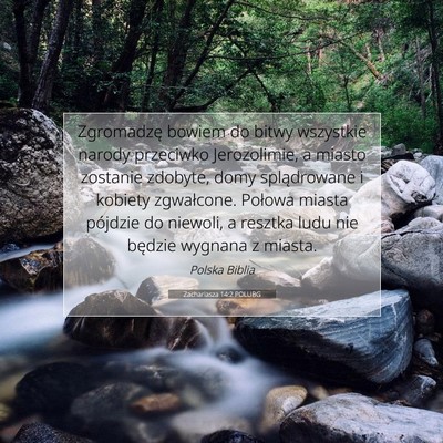 Zachariasza 14:2 POLUBG Obraz Wersetu Biblijnego