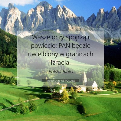 Malachiasza 1:5 POLUBG Obraz Wersetu Biblijnego