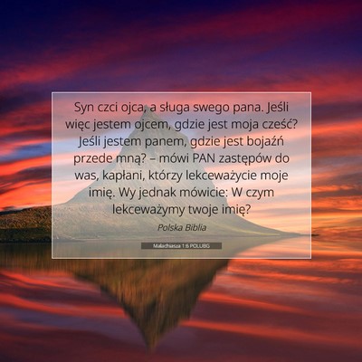 Malachiasza 1:6 POLUBG Obraz Wersetu Biblijnego