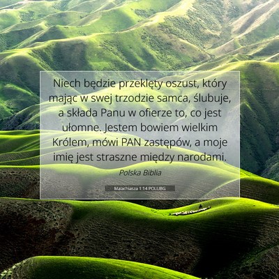 Malachiasza 1:14 POLUBG Obraz Wersetu Biblijnego