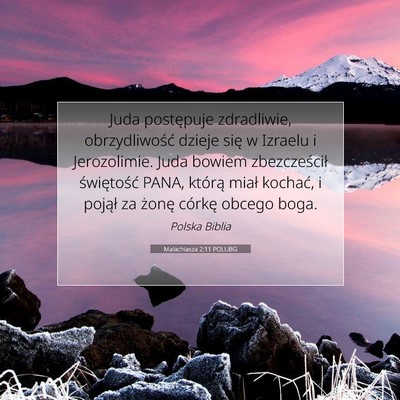 Malachiasza 2:11 POLUBG Obraz Wersetu Biblijnego